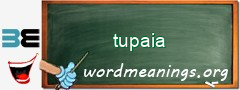 WordMeaning blackboard for tupaia